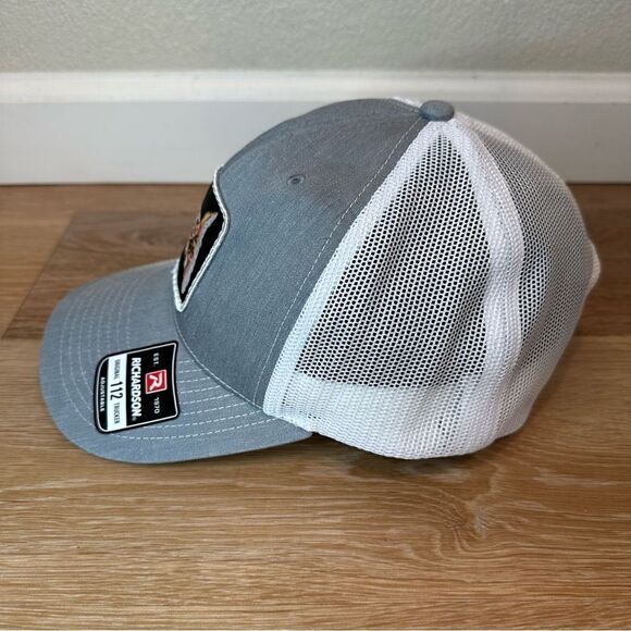 NWT Richardson Owl Gray White Mesh Snapback Hat - Picture 4 of 11